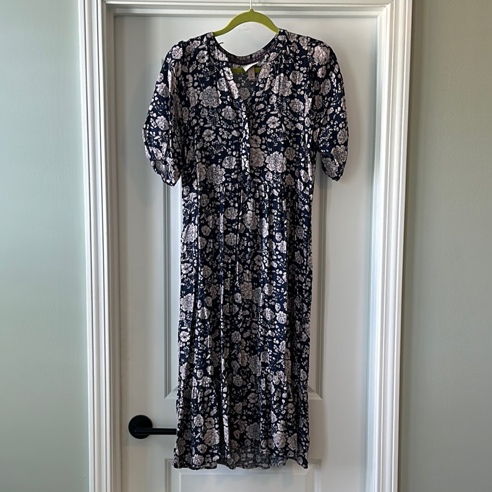 Knox Rose Navy Floral Midi Dress